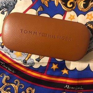Vintage Tommy Hilfiger Camel Brown Glasses Case